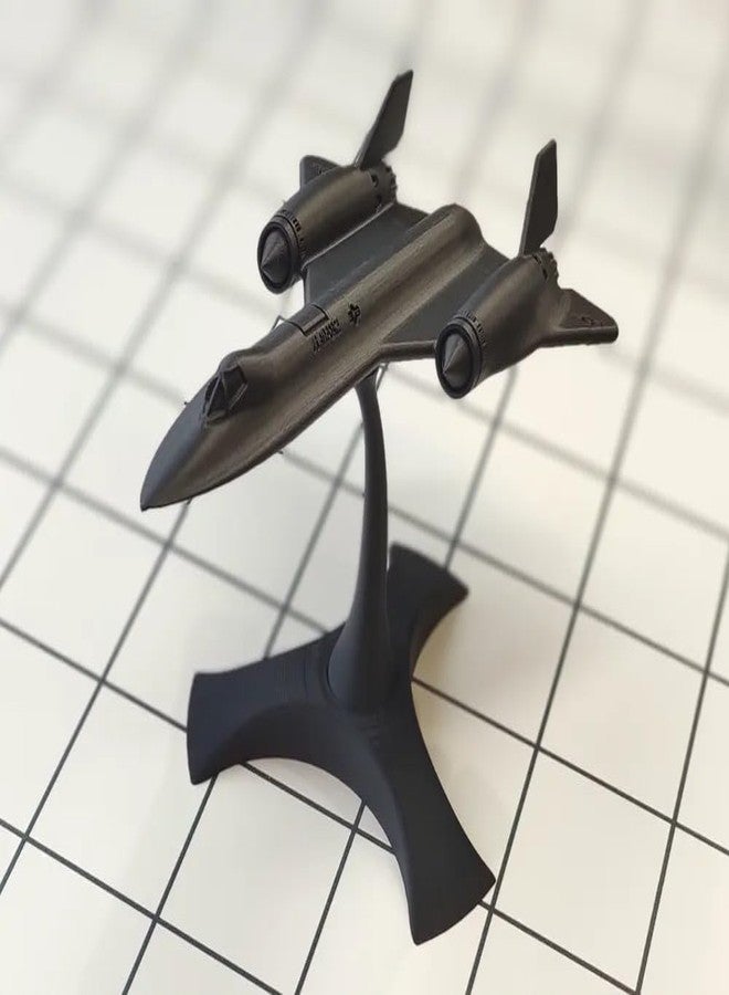 3D CRAFT SR-71 Blackbird Aircraft Display Model, Matte Black, Collectible Desktop Scale Model with Stand - Image 5